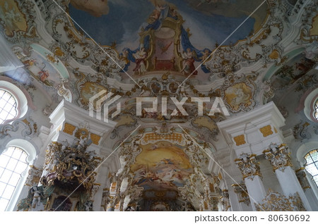 Pilgrimage Church of Wies, Germany Rococo interior 80630692