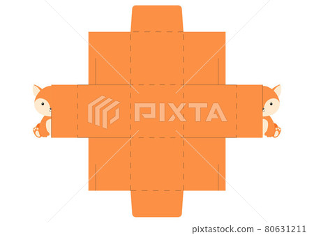 Simple packaging favor box fox design for sweets, candies, small presents, bakery. Party package die cut template, great design for any purposes, birthdays, baby showers, halloween, christmas. Simple packaging favor box fox design for sweets, candies, small presents, bakery. Party package die cut template, great design for any purposes, birthdays, baby showers, halloween, christmas. 80631211