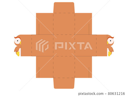 Simple packaging favor box owl design for sweets, candies, small presents, bakery. Party package die cut template, great design for any purposes, birthdays, baby showers, halloween, christmas. 80631216