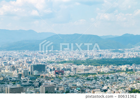 Tendai Sect Seiren-in Gate Ruins Shogunzuka Seiryuden The cityscape of Kyoto seen from the big stage 80631362