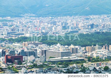 Tendai Sect Seiren-in Gate Ruins Shogunzuka Seiryuden The cityscape of Kyoto seen from the big stage 80631375