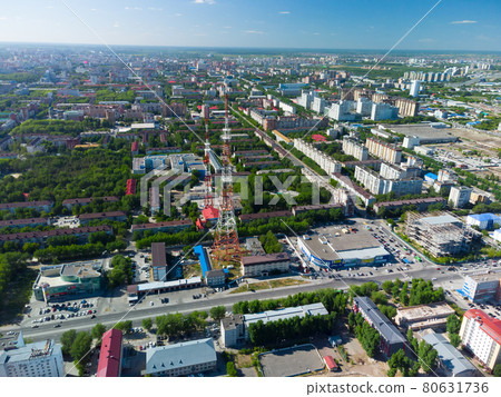 Aerial view of the TV Tower in Tyumen. Russia 80631736