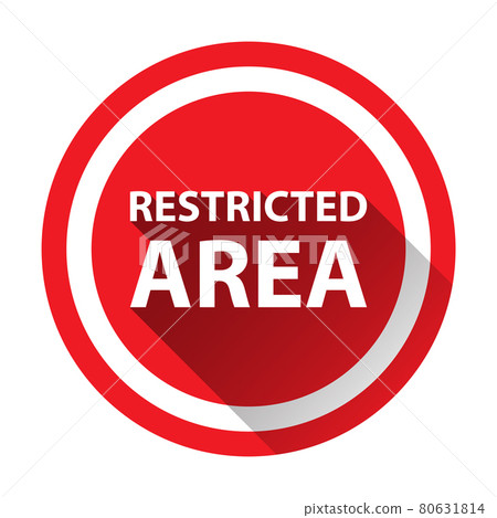 Restricted area authorized personnel only symbol No access, no entry, prohibition sign with man vector icon for graphic design, logo, web site, social media, mobile app, ui illustration 80631814