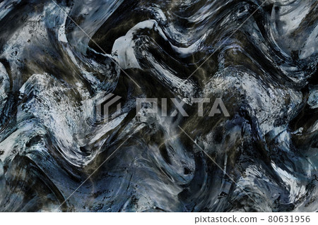 水墨風格 粗波背景 80631956