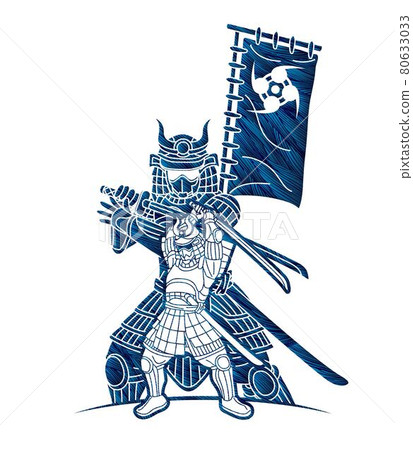 Samurai Warrior with Weapon Ronin Action Ready to Fight Cartoon Graphic Vector Samurai Warrior with Weapon Ronin Action Ready to Fight Cartoon Graphic Vector 80633033