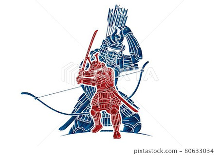 Samurai Warrior with Weapon Ronin Action Ready to Fight Cartoon Graphic Vector Samurai Warrior with Weapon Ronin Action Ready to Fight Cartoon Graphic Vector 80633034