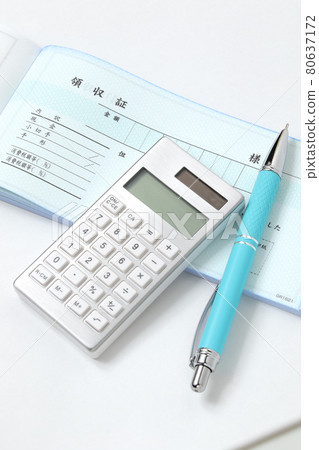 辦公用品，收據，計算器，計算器，圓珠筆，文具，文具，管理，鋼筆，商務，工作，會計，辦公 80637172