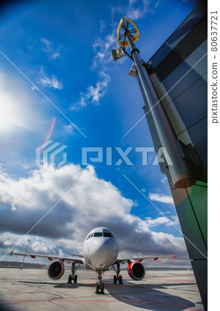 Photo of airplane in airport Photo of airplane in airport 80637721