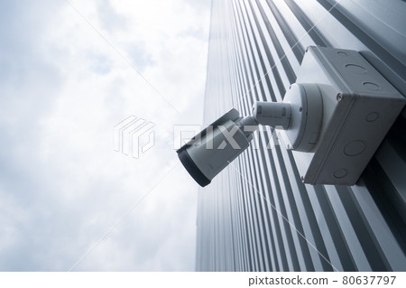 CCTV Camera on the out door wall 80637797