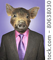 Piglet dressed business man 80638030
