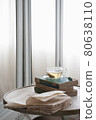 Open Book On Table With Herbal Tea 80638110