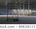 Empty Storehouse With Scaffold 80638115
