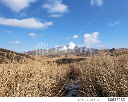 冬天的早晨小雪 阿蘇/中岳（熊本縣阿蘇市） 80638285