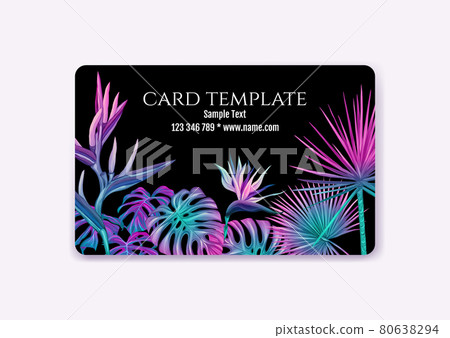 Plastic debit or credit, pass, discount, membership card 80638294