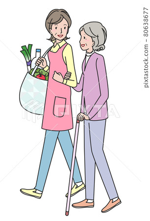 中年婦女與老年婦女一起購物 80638677