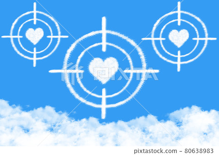 hearts shape clouds , love target concept on... - Stock Illustration ...