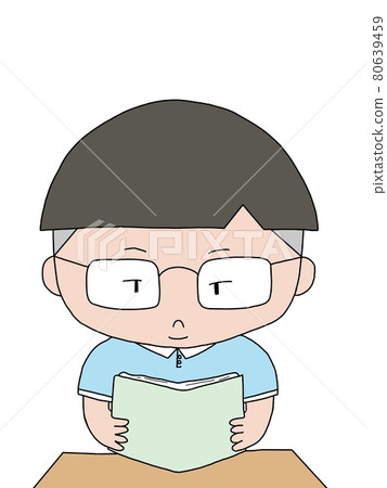 一個認真讀書的男孩 一個認真讀書的男孩 80639459
