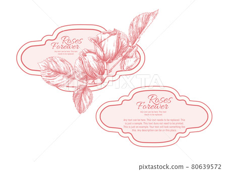 Set of face and back labels for products - Stock Illustration [80639572 ...