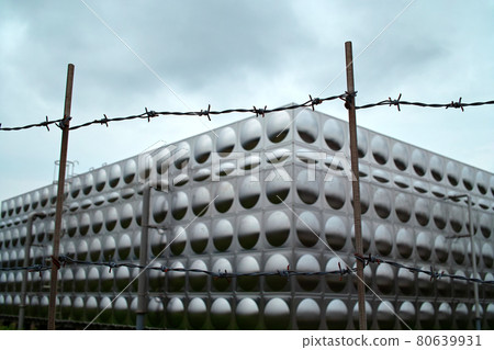 Landscape with barbed wire 80639931