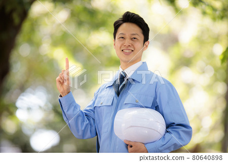 Men's work clothes middle outdoor helmet 80640898