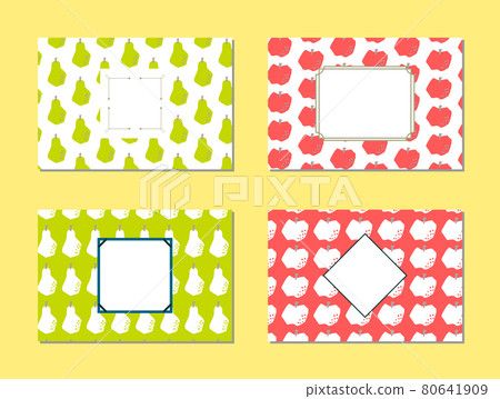 Pattern 4-piece set Apple pear 80641909