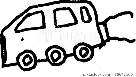 孩子畫的可愛汽車塗鴉 孩子畫的可愛汽車塗鴉 80642100