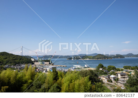 《愛媛縣今治市》來島海峽SA展望台遠眺 《愛媛縣今治市》來島海峽SA展望台遠眺 80642137