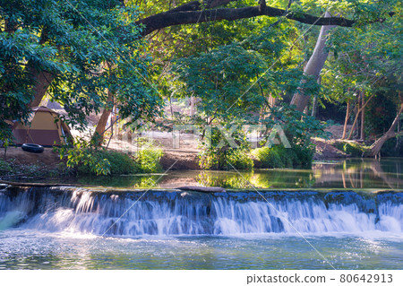 Waterfall in  rain forest at Chet Sao Noi waterfall National Park 80642913