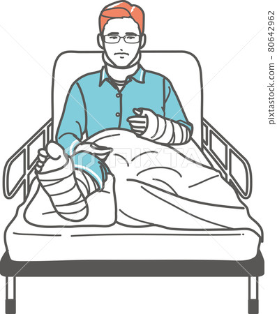 A man hospitalized for injury A man hospitalized for injury 80642962