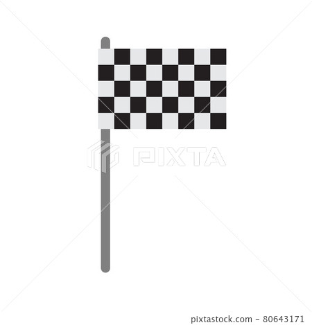 Vector flat cartoon finish race flag Vector flat cartoon finish race flag 80643171
