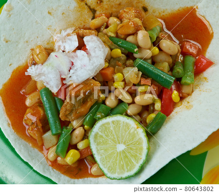 Chilli beef and bean tortilla Chilli beef and bean tortilla 80643802