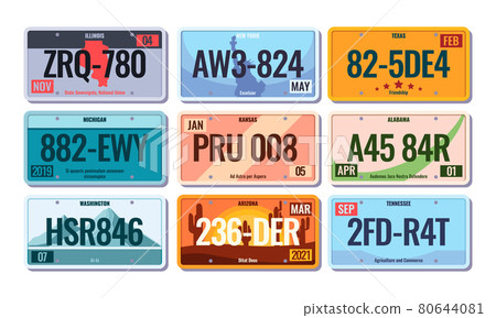 Colorado License Plate Template Stock Illustration - Download