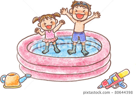 Children playing in the pool Children playing in the pool 80644398