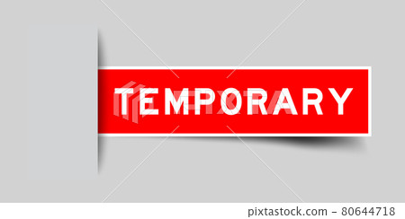 Label sticker red color in word temporary that inserted in gray background Label sticker red color in word temporary that inserted in gray background 80644718