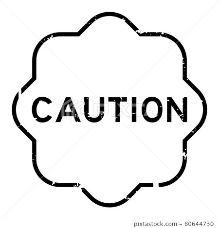 Grunge black caution word rubber seal stamp on white background Grunge black caution word rubber seal stamp on white background 80644730