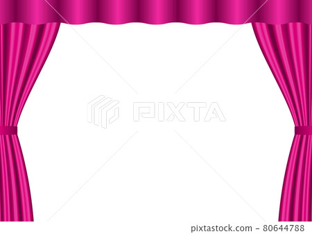 Pink theater curtain background material  - Stock Illustration  [80644788] - PIXTA