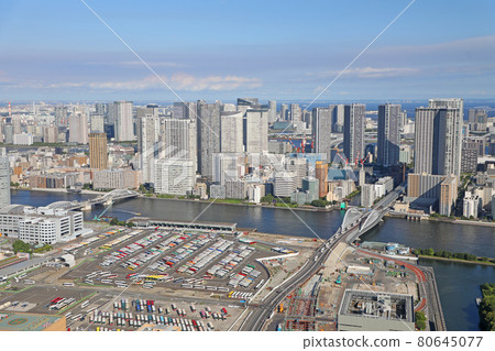 舊築地市場和沿海地區的高層公寓 舊築地市場和沿海地區的高層公寓 80645077
