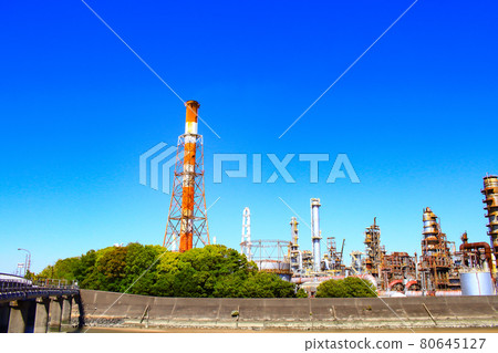 四日市市的風景,工廠設施的綜合體 四日市市的風景,工廠設施的綜合體 80645127