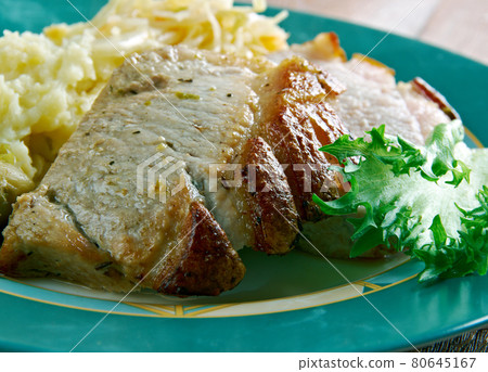 Roast pork with crackling Roast pork with crackling 80645167