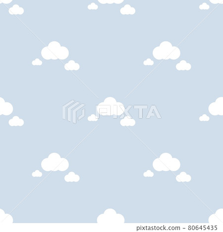 Seamless nursery pattern with clouds on lilac sky. Vector kids background. Gentle backdrop Seamless nursery pattern with clouds on lilac sky. Vector kids background. Gentle backdrop 80645435