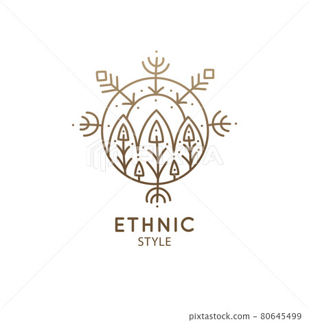 Sacred geometric symbol. Sacred geometric symbol. 80645499