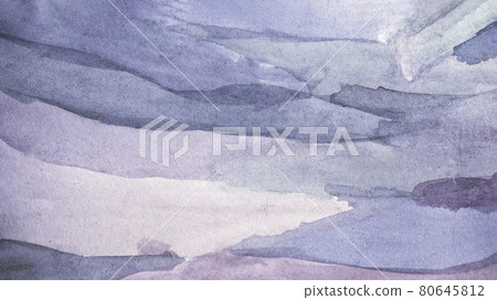 Abstract blue purple color streaks of aquarelle paints backdrop with white spots. Abstract blue purple color streaks of aquarelle paints backdrop with white spots. 80645812