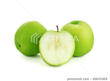 Green apple isolated on white background Green apple isolated on white background 80645868