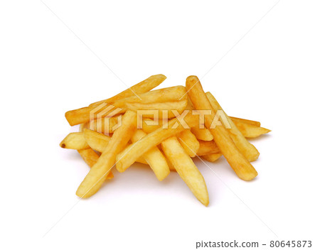 Potato fried or french fries isolated on white background Potato fried or french fries isolated on white background 80645873