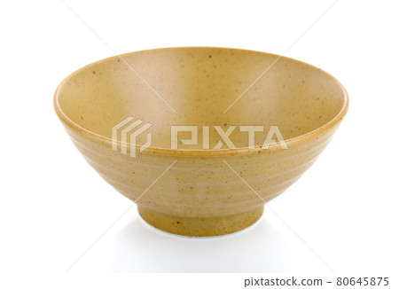 Ceramic bowl on white background.Top view Ceramic bowl on white background.Top view 80645875