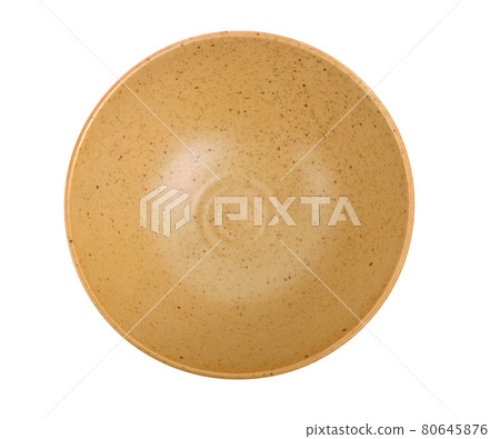 Ceramic bowl on white background.Top view Ceramic bowl on white background.Top view 80645876