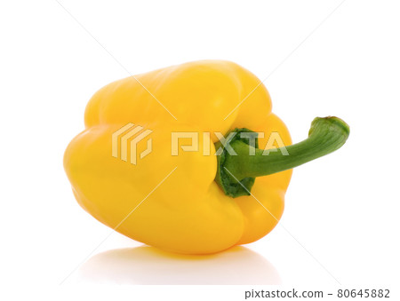 Sweet yellow pepper isolated on white background Sweet yellow pepper isolated on white background 80645882