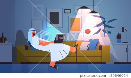 arab businessman freelancer working on laptop arabic man using notebook social media network communication arab businessman freelancer working on laptop arabic man using notebook social media network communication 80646024