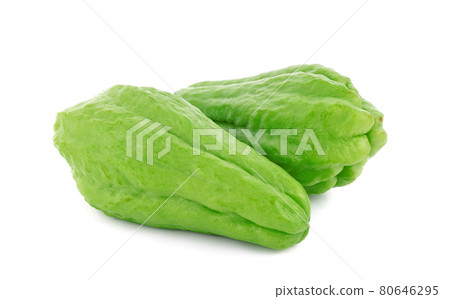Fresh chayote isolated on white background 80646295