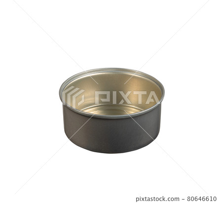 Empty conserve tin can. Isolated on white background. 80646610